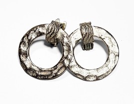 Vintage Silver Plated Iron Door Knocker Clip-on Earrings - $17.42