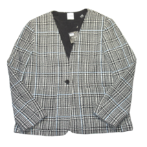 NWT St. John Collection Prince Of Wales Plaid Knit Jacket in Ecru Plaid 14 $2195 - £155.75 GBP