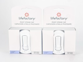 Lifefactory Wide Neck Pivot Straw Cap Lot of 2 For Baby Babies Kids 12mo+ - $14.95