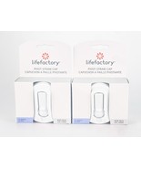 Lifefactory Wide Neck Pivot Straw Cap Lot of 2 For Baby Babies Kids 12mo+ - $282.12 MXN