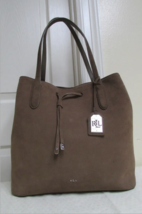Ralph Lauren Dryden Diana Suede Leather Bucket Large Tote Bag Brown-Taupe EU - £45.93 GBP