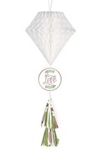 1pc Diamond Hanging Honeycomb LOVE Tassel Decoration Wedding Bridal Shower - $4.42