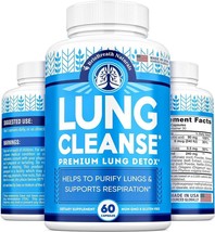 Lung Support Supplement - Natural Capsules for Lung Cleanse and Detox - Made in - £33.82 GBP