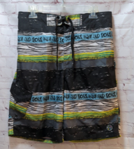 Maui and sons men 32 swim trunks board shorts black blue gray Lemon Lime - £11.66 GBP