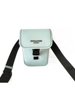 Coach CAJ42 Racer Phone Crossbody Smooth Leather Bag Mens Light Blue - $2,464.08 MXN