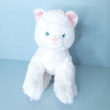 Build a Bear BAB White Cat Kitty Kitten Blue Green Eyes Plush Stuffed An... - $22.76