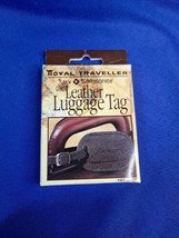 New Royal Traveller Leather Luggage Tag RT-28BK - £11.13 GBP