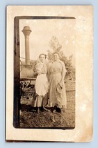 RPPC Farming Scene Women in Front of Steam Tractor 1910s UNP Postcard N7 - £13.05 GBP