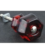 RUBY RED Depression Glass Cabinet Knobs Vintage Style  Restoration SET OF 5 - $562.91 MXN