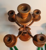 Wooden Candelabra with 5 holders image 3