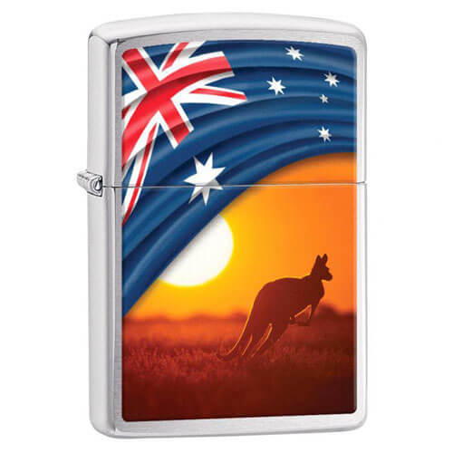 Zippo Flag &amp; Landscape Lighter - Kangaroo - $53.29