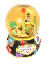 Musical water snow Globe Welcome to Fabulous Las Vegas Luck Be A Lady Ga... - $19.79