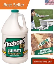 Premium 1-Gallon III Wood Glue with Waterproof Formula for Interior/Exte... - $971.46 MXN