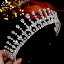 Wedding Crown Hair Accessories Bridal Headdress Banquet Prom Crown Headpiece CZ - £91.50 GBP