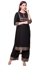 INDACORIFY Printed Rayon Kurti Pant Set for Girls &amp; Women Festive Party Office W - £31.49 GBP