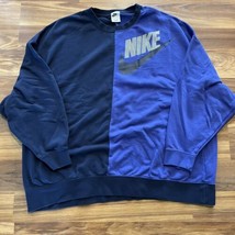 Nike Sportswear Sweatshirt Women’s Oversize Dance Crewneck Fleece Blue P... - $26.59