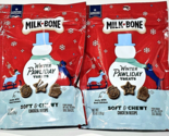 2 Pack Milk Bone Winter Pawliday Treats Soft &amp; Chewy Chicken Recipe 4.5oz - £20.36 GBP