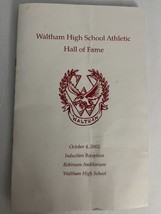 2002 Waltham MA High School Athletic Hall of Fame Ceremony Program - £11.56 GBP
