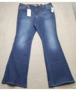 Seven7 Felicity Slim Flare Jeans Women&#39;s 16 Blue Cotton Denim High Rise ... - $29.30