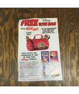 Kellogg cereals vintage ad store flyer for Disney tote bag  afternoon fi... - €17,15 EUR