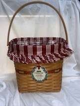 Longaberger Winter Wishes Basket (1998) w/ Liner Protector Tie On - $31.46