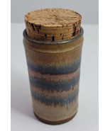 VTG Handcrafted Kamini Pottery Jar w/ Cork Lid Drip Glaze Signed Southwe... - $552.52 MXN