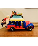 Large Vintage Mexican Folk Art Pottery Ceramic Bus - Artist Signed 9.5” - $79.99