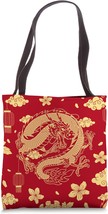 Year of the Dragon Stunning Red and Gold Dragon Tote Bag - £30.80 GBP