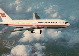 Braathens S A F E Boeing 767 Airplane in Flight Postcard - $9.89