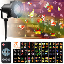 20 Pattern Outdoor Christmas Projector Laser Light Snow Landscape Garden... - $41.79