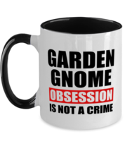 Garden Gnome Collector Mug - Obsession Is Not A Crime - Funny Two-tone Coffee  - £14.34 GBP