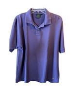 Nordstrom Men&#39;s L Purple Short Sleeve 1/4 Button cotton golf polo shirt - $27.08 CAD