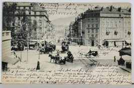 Switzerland Geneva Rue du Mont Blanc 1903 Clarens to West Hampstead Postcard K18 - $11.95