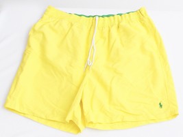 Polo Ralph Lauren Yellow Nylon Brief Lined Swim Trunks Swim Shorts Men&#39;s... - $79.99