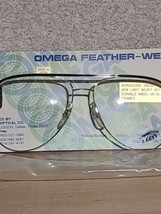 OMEGA Aviator Eyeglasses Feather Weight Silver Lens Frame 54x18x140 Japan VTG - $12.34