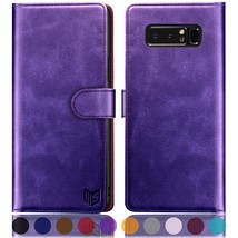 For Samsung Galaxy Note 8 With Rfid Blocking Leather Wallet Case Credit Card Hol - £29.88 GBP