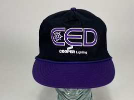 CED Cooper Lighting Hat-Mesh-Black, Purple-Rope Bill-Snapback-Trucker Cap - $20.57