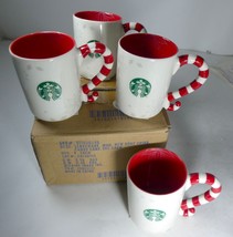 Starbucks 2013 4 Candy Cane Coffee Mug Demitasse 3 oz In Brand Box  &amp;SKU , New - £219.14 GBP