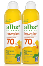 Alba Botanica Sunscreen Spray for Face and Body, Broad Spectrum SPF 70 2 Pack - £12.86 GBP