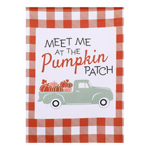 Meet Me At The Pumpkin Patch Garden Suede Flag -2 Sided Message, 12.5&quot; x 18&quot; - £19.75 GBP