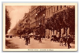 Avenida De Mayo Street View Buenos Aires Argentina UNP WB Postcard W8 - £4.69 GBP