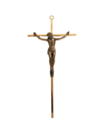 Vintage brass Jesus crucifix wall hanging 10 inch  - $19.99