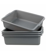 Cand Grey Commercial Bus Tubs, 13 L Plastic Bus Box / Wash Basin, 4 Packs - $41.99