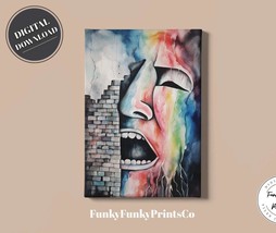 Artisan PRINTABLE wall art, The Wall of sound, Portrait | Digital Download - £2.74 GBP