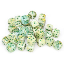 D6 Dice Marble 12mm (36 Dice) - Green/Dark - £55.29 GBP