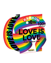 Love Is Love Rainbow Style Caution Party Tape - £15.17 GBP