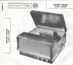 1958 CRESCENT A-699 699B Record Player Photofact MANUAL Changer Phono Am... - $10.88