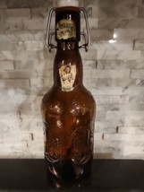 Old Grolsch Beer 16 oz Brown Bottle Porcelain Cap BIERBROUWERIJ Holland - $8.81