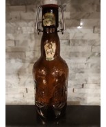 Old Grolsch Beer 16 oz Brown Bottle Porcelain Cap BIERBROUWERIJ Holland - $8.81