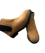 Seven7 Boots Womens 9 Studded Ankle Chelsea Casual Brown Suede Pull On R... - $25.00